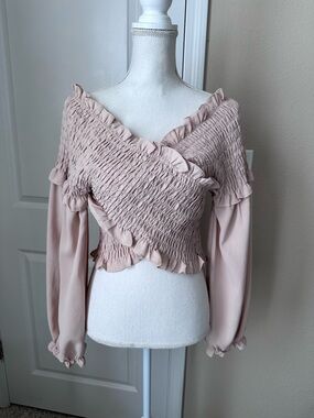 Milk & Honey Ruffle Wrap Blouse